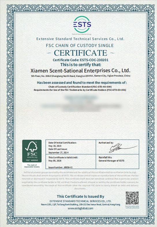 FSC Chain of Custody certificate from the protected Quality archive