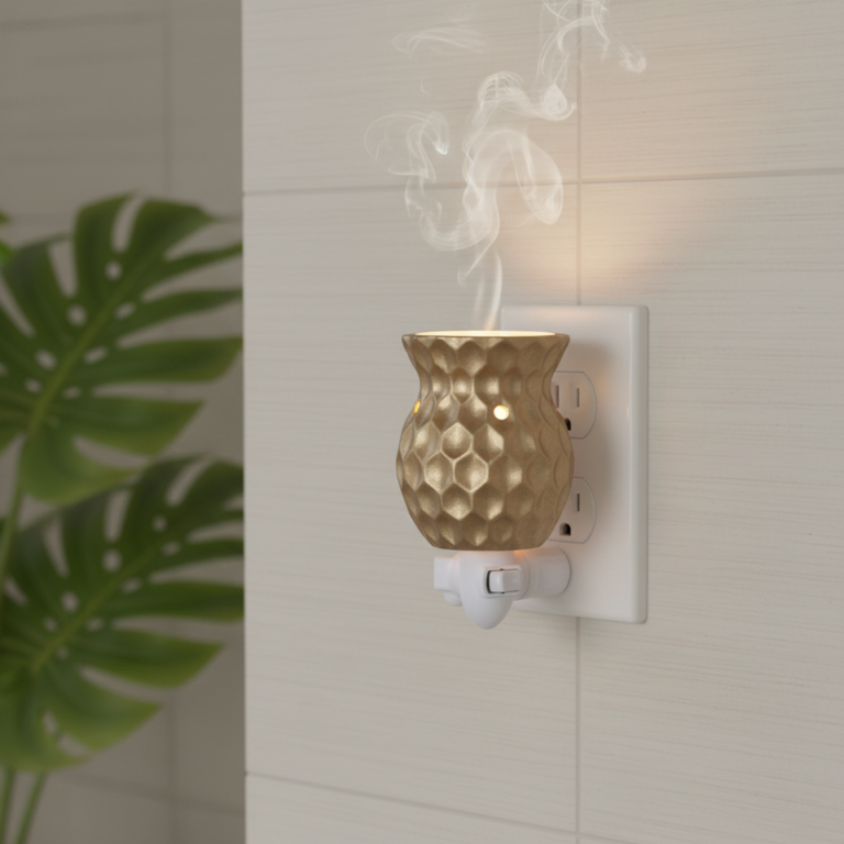 Aesthetic Hollow Pattern Ceramic Plug-in Wax Warmer